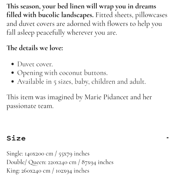 Floral cotton twin duvet cover + sham by Louise Misha - Picture 7 of 7